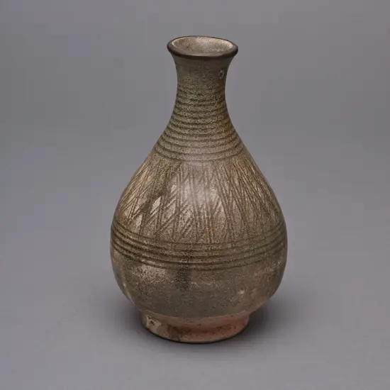 A Sawankhalok stoneware bottle,